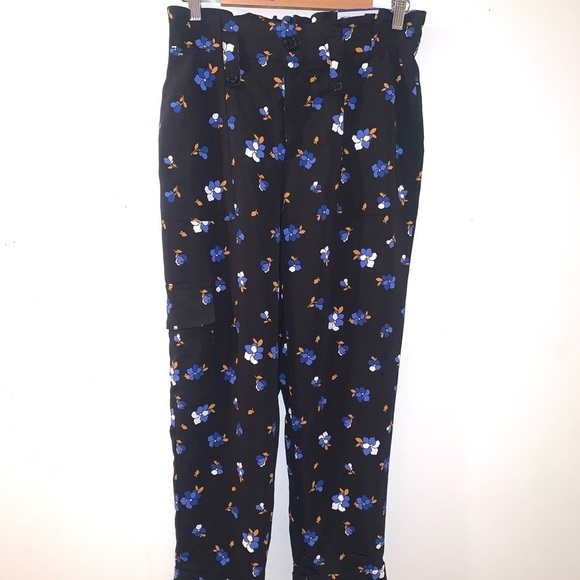 NWT Popsugar paper bag utility ankle pants - Picture 2 of 9